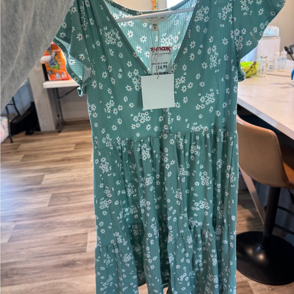 Floral Green Dress